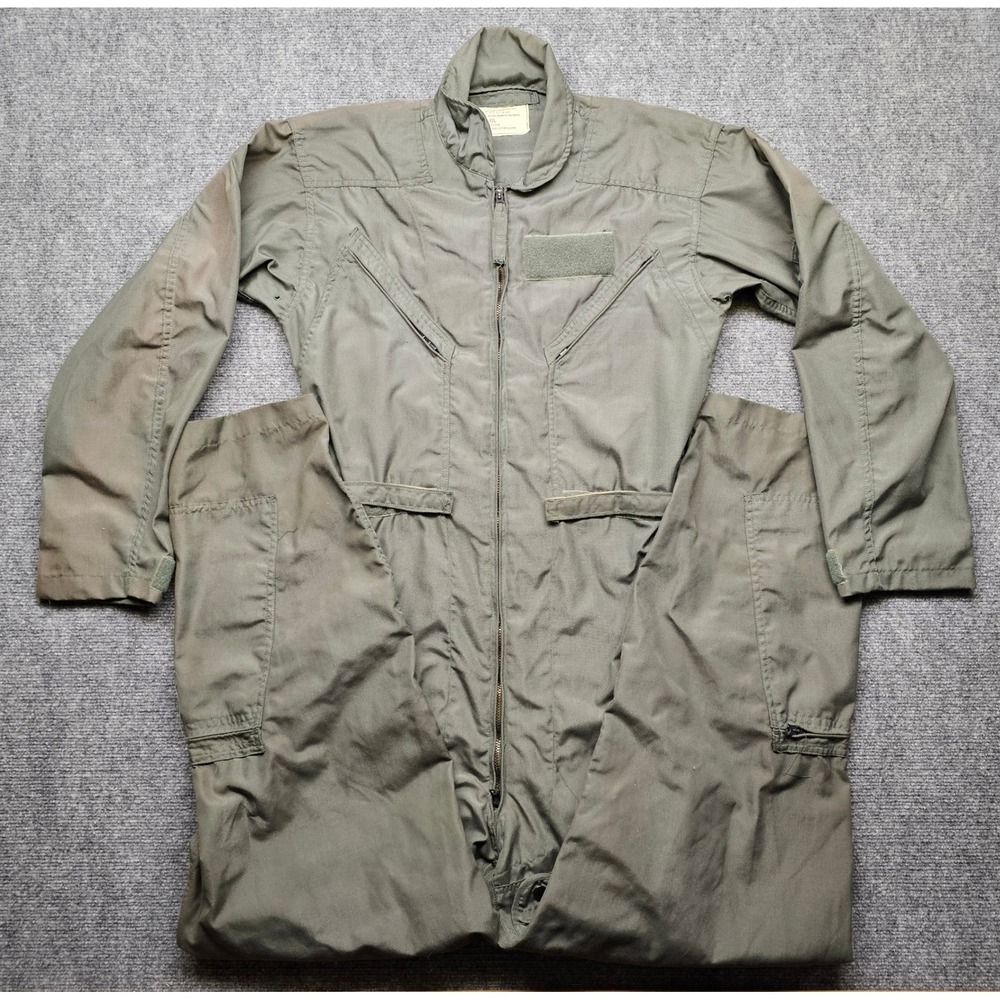 US Military CWU-27/P Sage Green Flight Suit Flying Coveralls 42L MIL-C-83141A